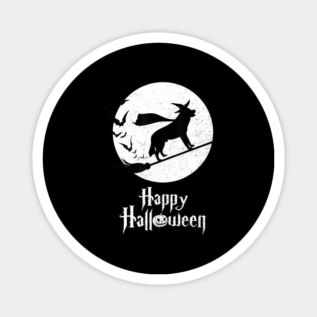 Funny Halloween Costume Witch SIBERIAN HUSKY Dog Lover Magnet by JaydeMargulies